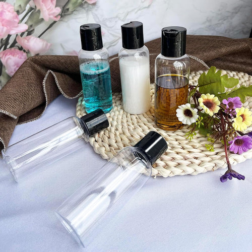DNSEN 5 Pack 3.4 oz Travel Bottles for Toiletries TSA Approved Leakproof Plastic Empty Travel Size Bottles Containers with Labels