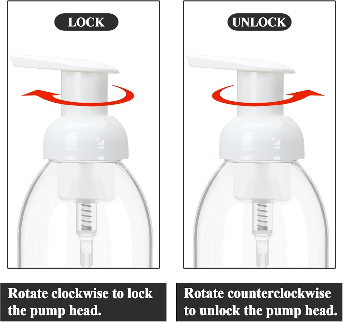 3 Pack 8oz Foaming Soap Dispenser Refillable Pump Bottle BPA Free Clear Plastic Refillable Pump Bottle Empty Containers for Liquid Shampoo and Hand Soap