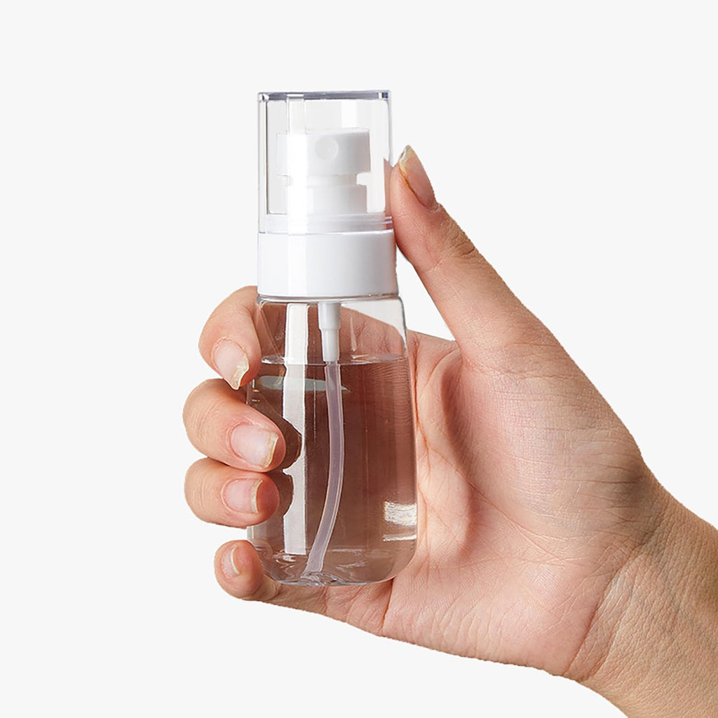 DNSEN 3 Pack 2oz/60ml Empty Fine Mist Clear Travel Size Spray Bottles Refillable Mini Water Sprayer for Hair Styling, Facial Mist, House Plants ,Cosmetics