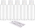 DNSEN 5 Pack 3.4oz Empty Plastic Travel Bottles for Toiletries TSA Approved Leak Proof Clear Squeezable Travel Size Containers Travel Essentials Accessories