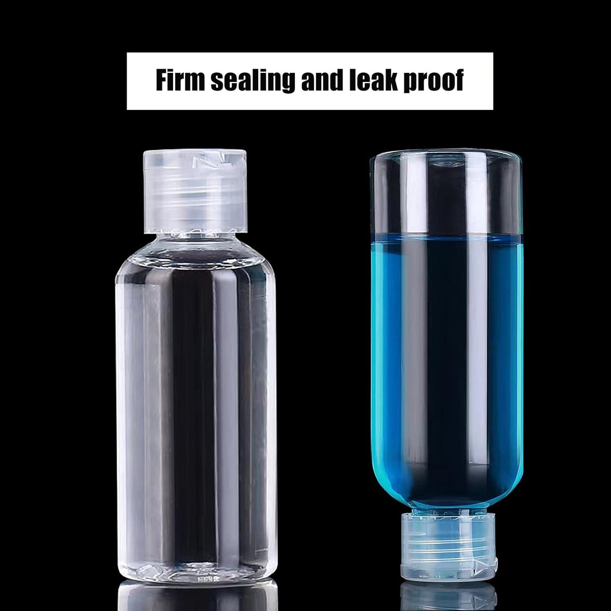 DNSEN 5 Pack 3.4oz Empty Plastic Travel Bottles for Toiletries TSA Approved Leak Proof Clear Squeezable Travel Size Containers Travel Essentials Accessories